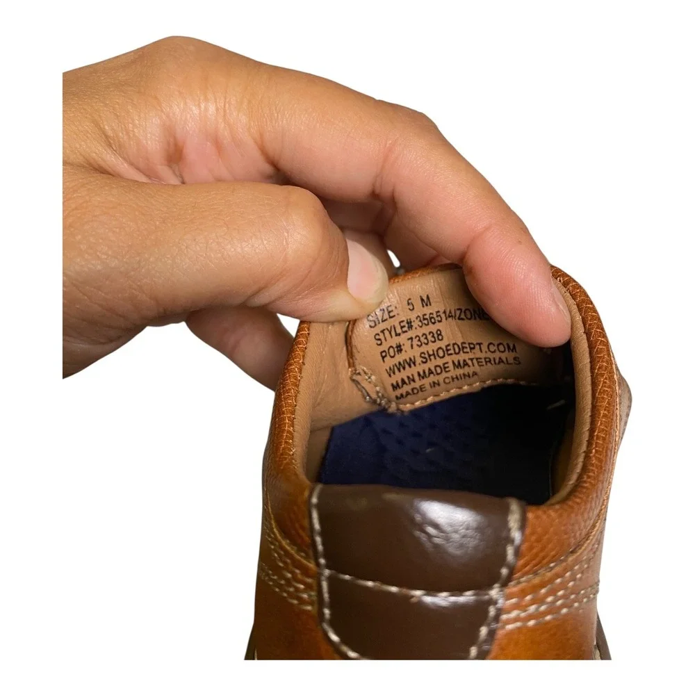 Ashford Hayes Boys Brown Oxford Dress‎ Shoes Size 5 M Textured Formal SU